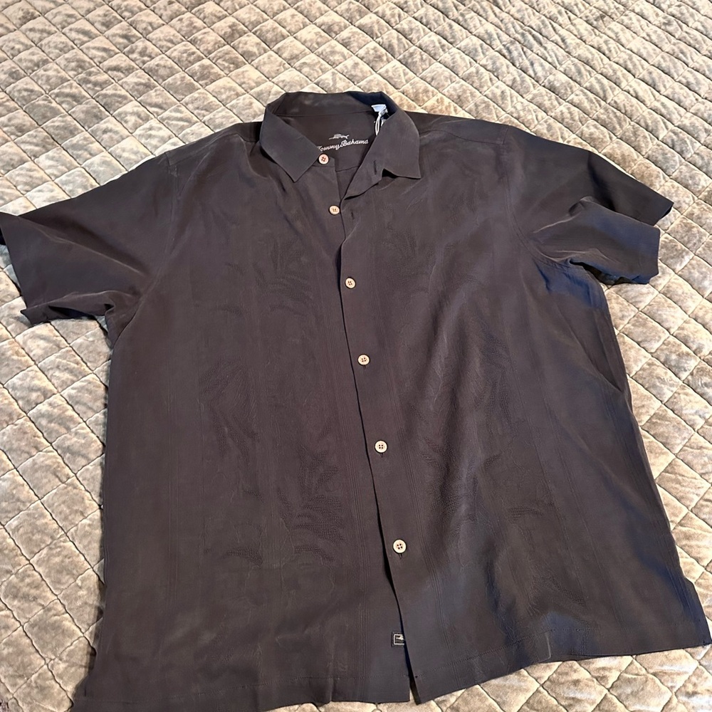 Tommy Bahama Black Casual Button Down Shirt
